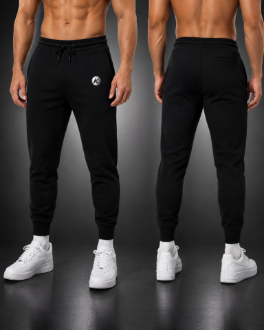 KLOCKER Premium joggers-Black KLOCKER Premium joggers Black front and back view
